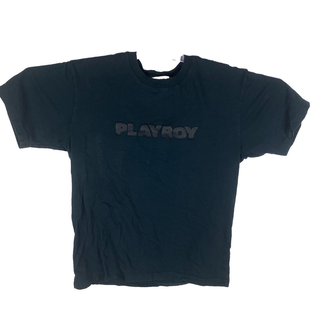 Playboy By PacSun Mens Black‎ Shorts Sleeve Wardrobe Essential T-Shirt Size M